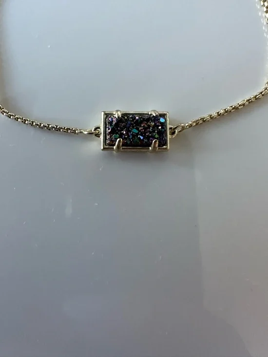 Kendra Scott Phillipa Bracelet | Gold with Multicolor Drusy - Picture 2 of 9